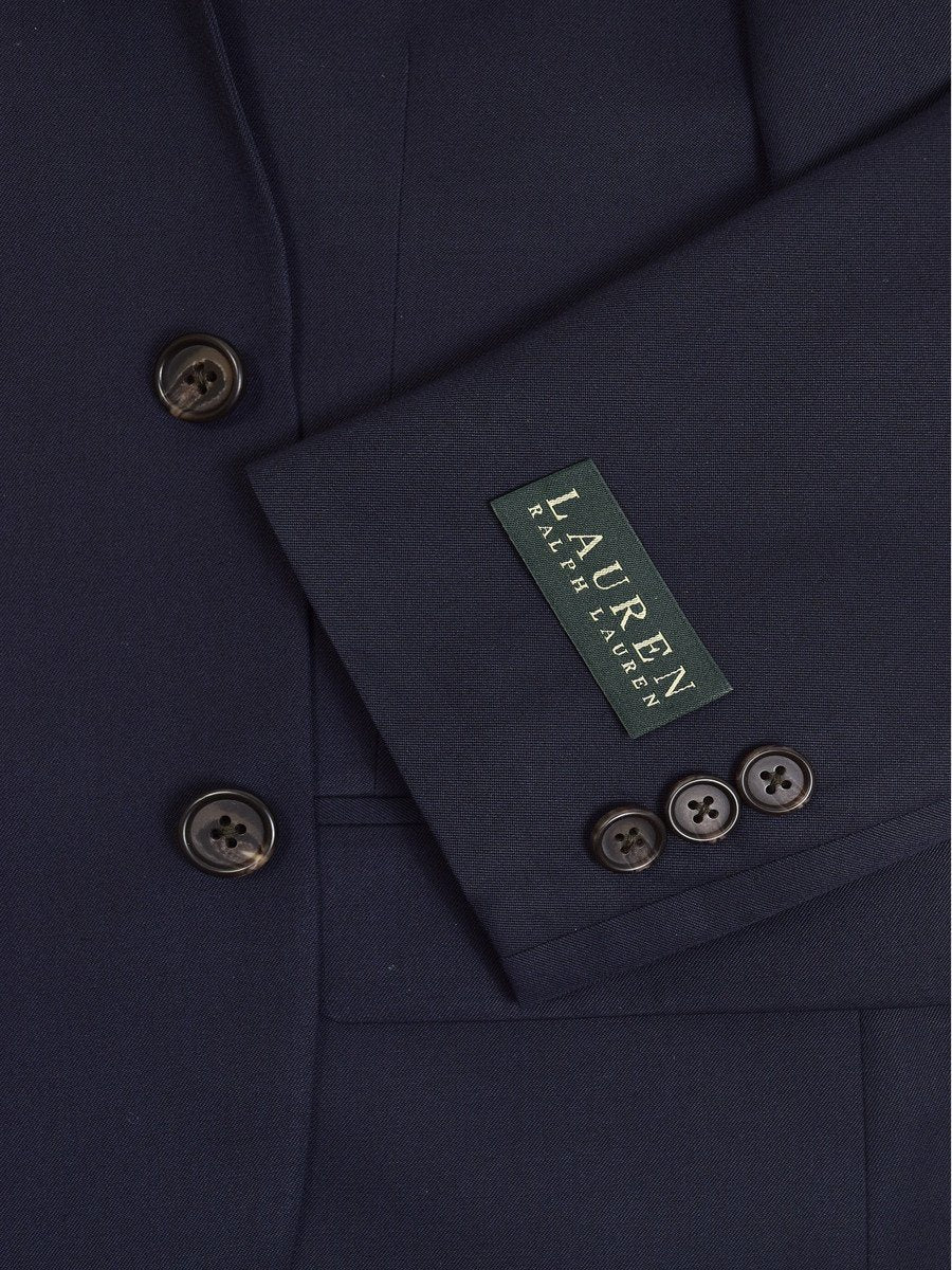 Lauren Ralph Lauren 19174 65% Polyester/ 35% Rayon Boy's Suit Separate Jacket - Solid - Navy, 2-Button Single Breasted Boys Suit Separate Jacket Lauren
