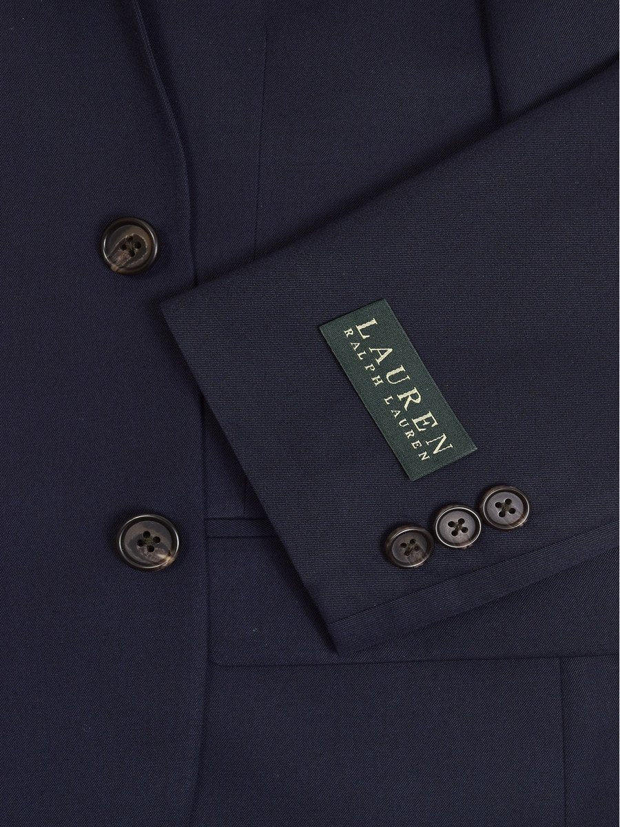 Lauren Ralph Lauren 19174 65% Polyester/ 35% Rayon Boy's Suit Separate Jacket - Solid - Navy, 2-Button Single Breasted Boys Suit Separate Jacket Lauren 