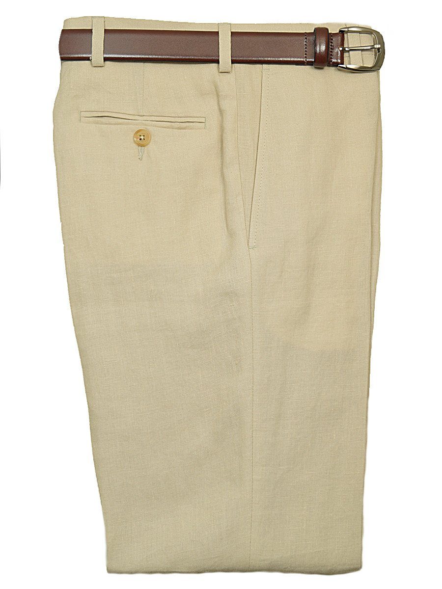 Lauren Ralph Lauren 19527P 100% Linen Boy's Suit Separate Pant - Linen - Tan, Plain Front Boys Suit Separate Pant Lauren