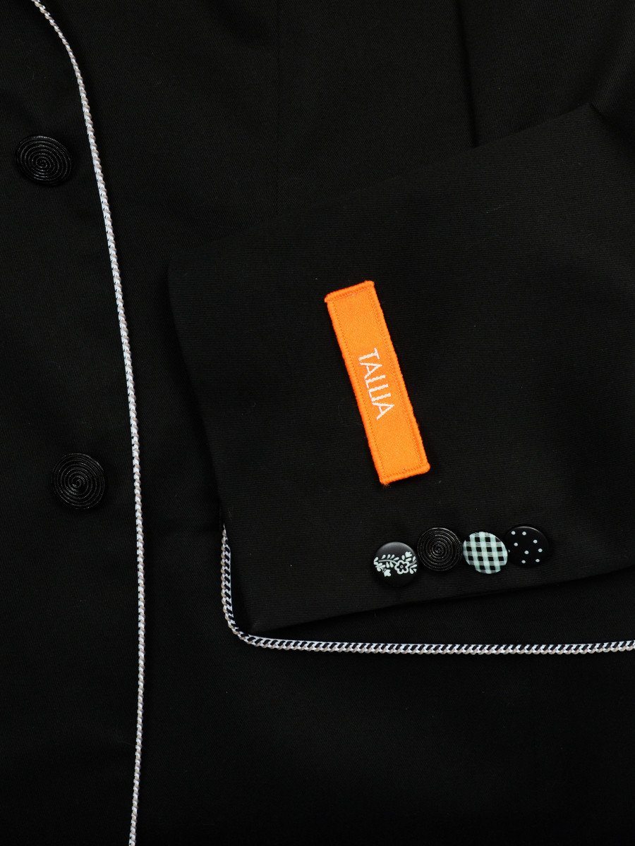 Tallia 19364 100% Cotton Young Men's Sportcoat - Solid - Black Young Men's Sportcoat Tallia