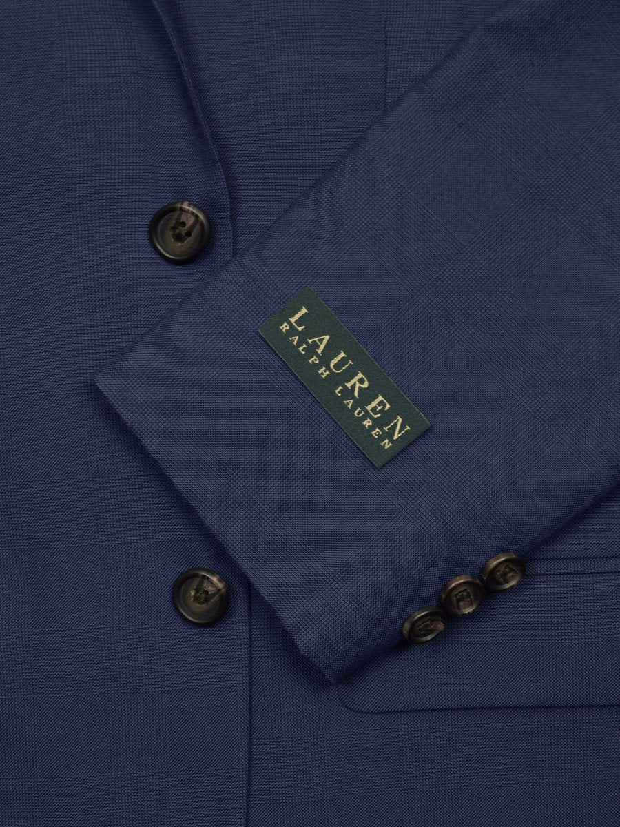 Lauren Ralph Lauren 19513 65% Polyester/ 35% Rayon Boy's Suit Separate Jacket - Plaid - Blue, 2-Button Single Breasted Boys Suit Separate Jacket Lauren