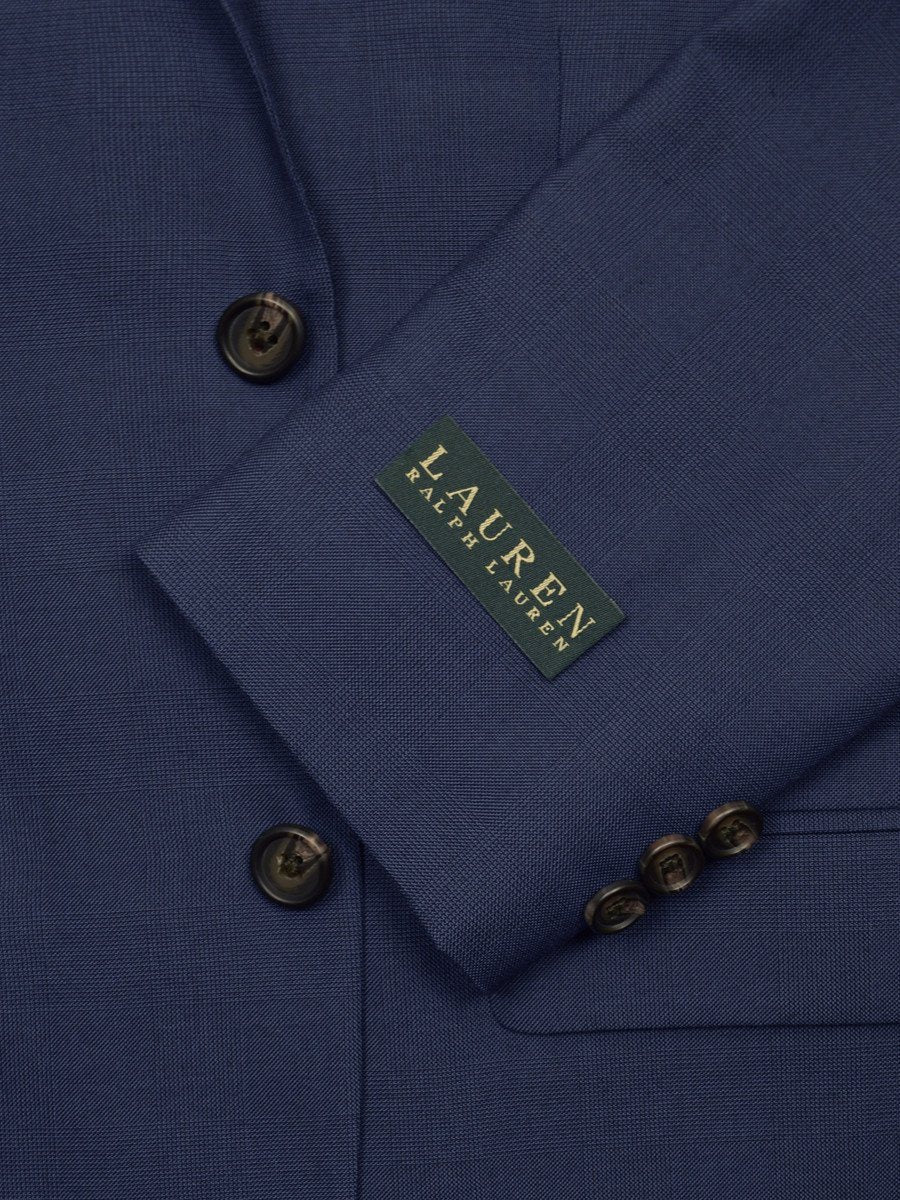 Lauren Ralph Lauren 19513 65% Polyester/ 35% Rayon Boy's Suit Separate Jacket - Plaid - Blue, 2-Button Single Breasted Boys Suit Separate Jacket Lauren 