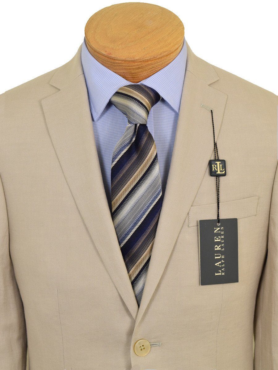 Lauren Ralph Lauren 19527 100% Linen Boy's Suit Separate Jacket - Linen - Tan, 2-Button Single Breasted Boys Suit Separate Jacket Lauren 