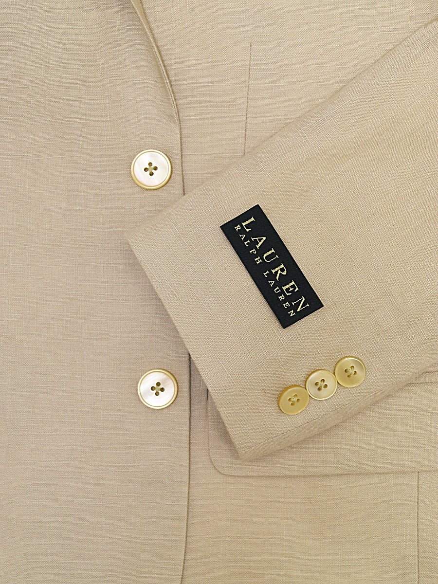 Lauren Ralph Lauren 19527 100% Linen Boy's Suit Separate Jacket - Linen - Tan, 2-Button Single Breasted Boys Suit Separate Jacket Lauren
