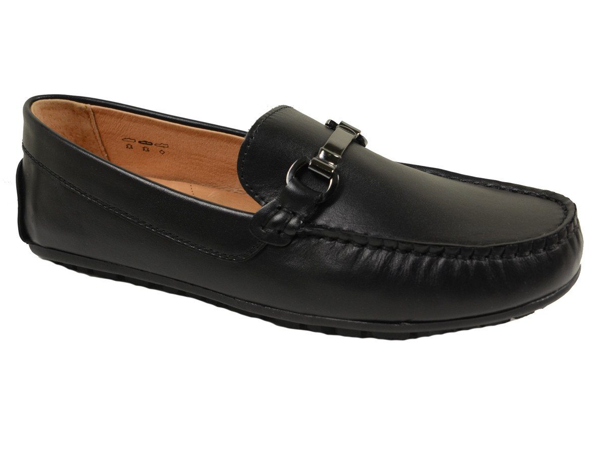 Umi 20010 Leather Boy's Shoe - Driving Bit Loafer - Black Boys Shoes Umi