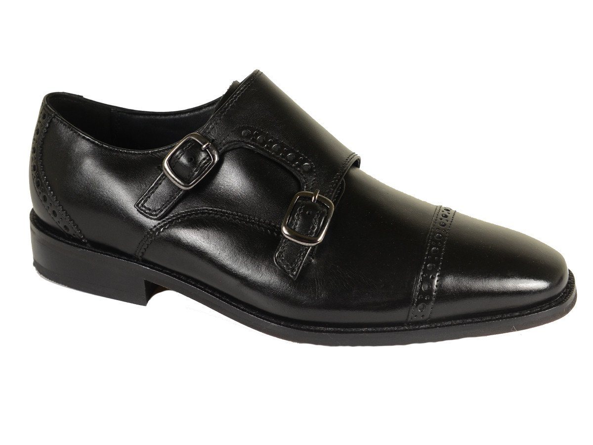 Florsheim 20212 Leather Boy's Shoe - Double Monk Strap - Black Boys Shoes Florsheim