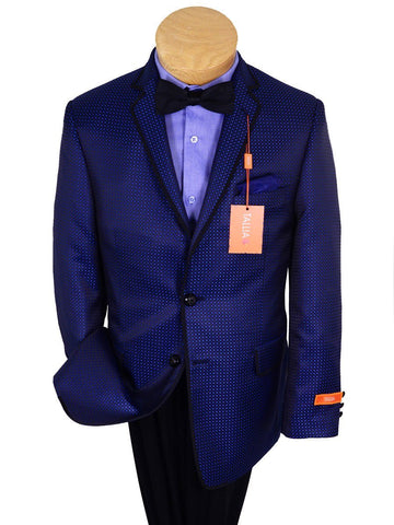 Image of Tallia 20227 100% Polyester Boy's Sport Coat - Neat - Blue/Black, 2-Button Single Breasted Boys Sportcoat Tallia 