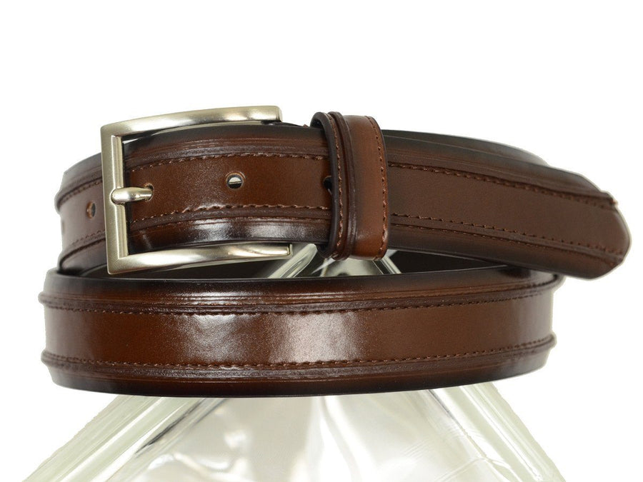 Florsheim 20298 100% Genuine Leather Boy's Belt - Double Ribbed - Cordovan Boys Belt Florsheim 