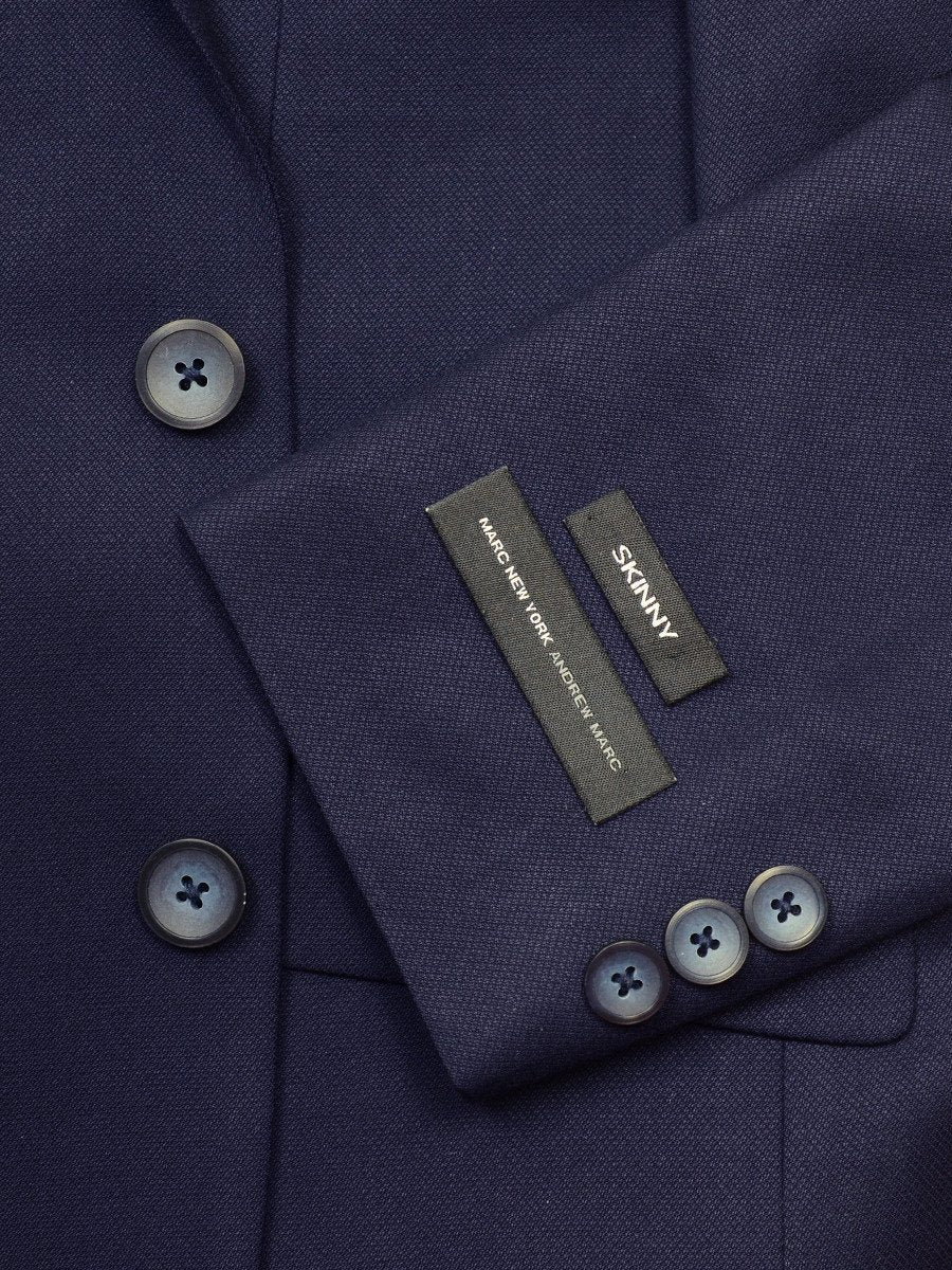 Andrew Marc 20589 65% Polyester / 35% Rayon Boy's 2-piece Suit - Weave - Navy, 2-Button Single Breasted Jacket, Plain Front Pant Boys Suit Andrew Marc