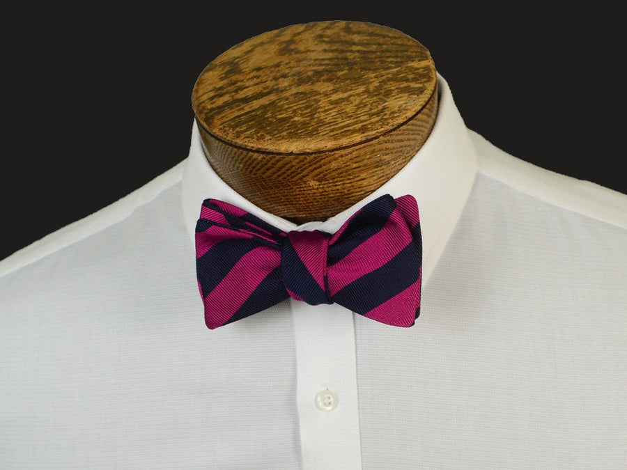 Boy's Bow Tie 20901 Pink/Navy Stripe Boys Bow Tie High Cotton 