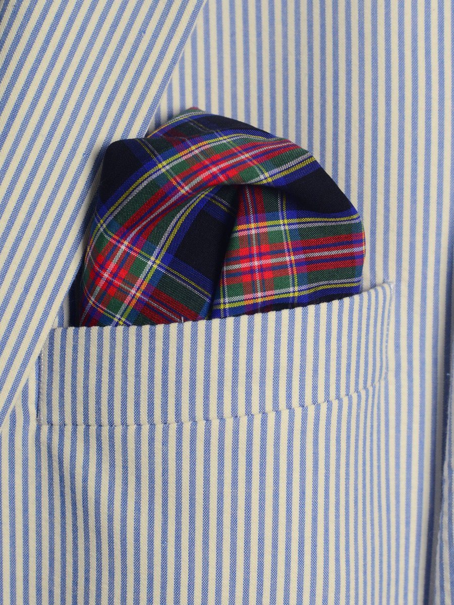 Boy's Pocket Square 20910 Black/Red Plaid Boys Pocket Square High Cotton