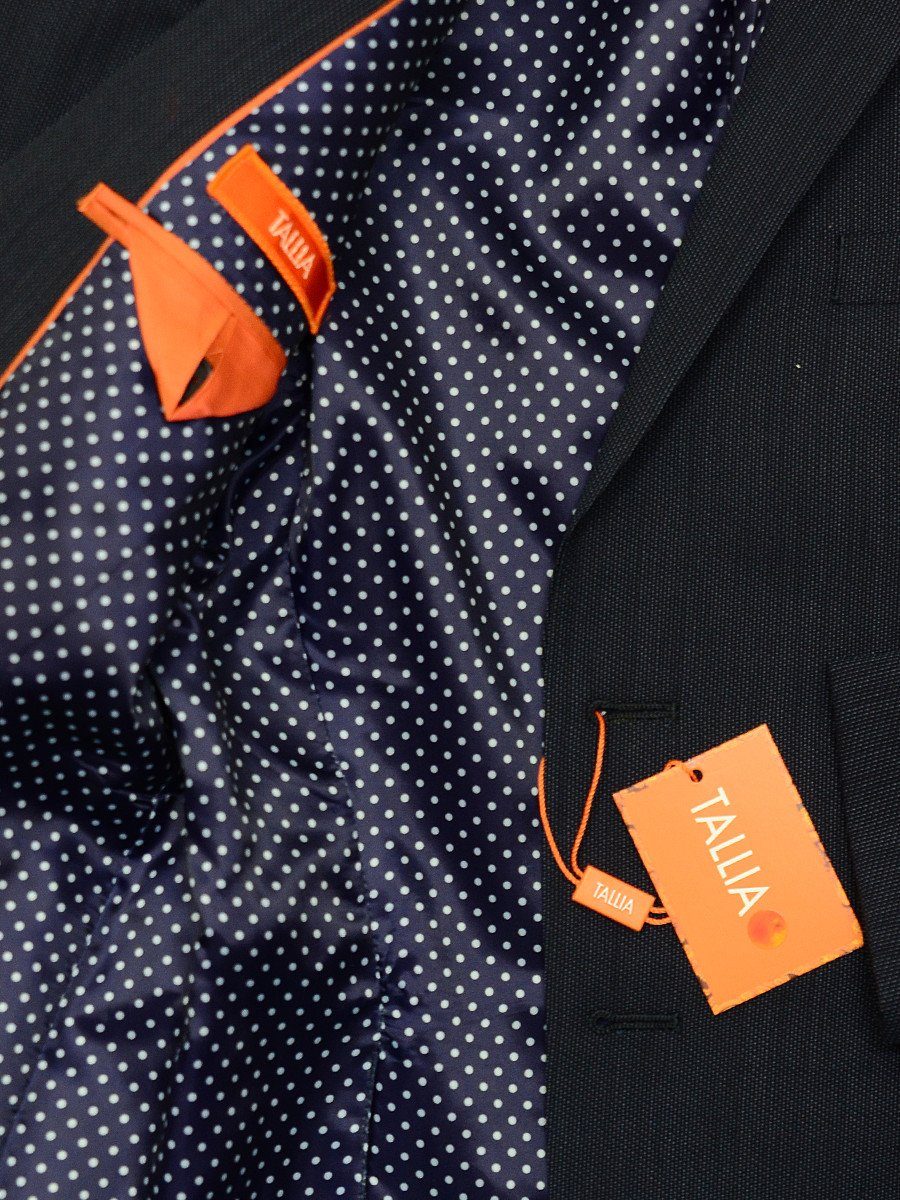 Tallia 20914 100% Wool Boy's 2-Piece Suit - Weave - Navy - Skinny Fit- 2-Button Single Breasted Jacket, Plain Front Pant Boys Suit Tallia