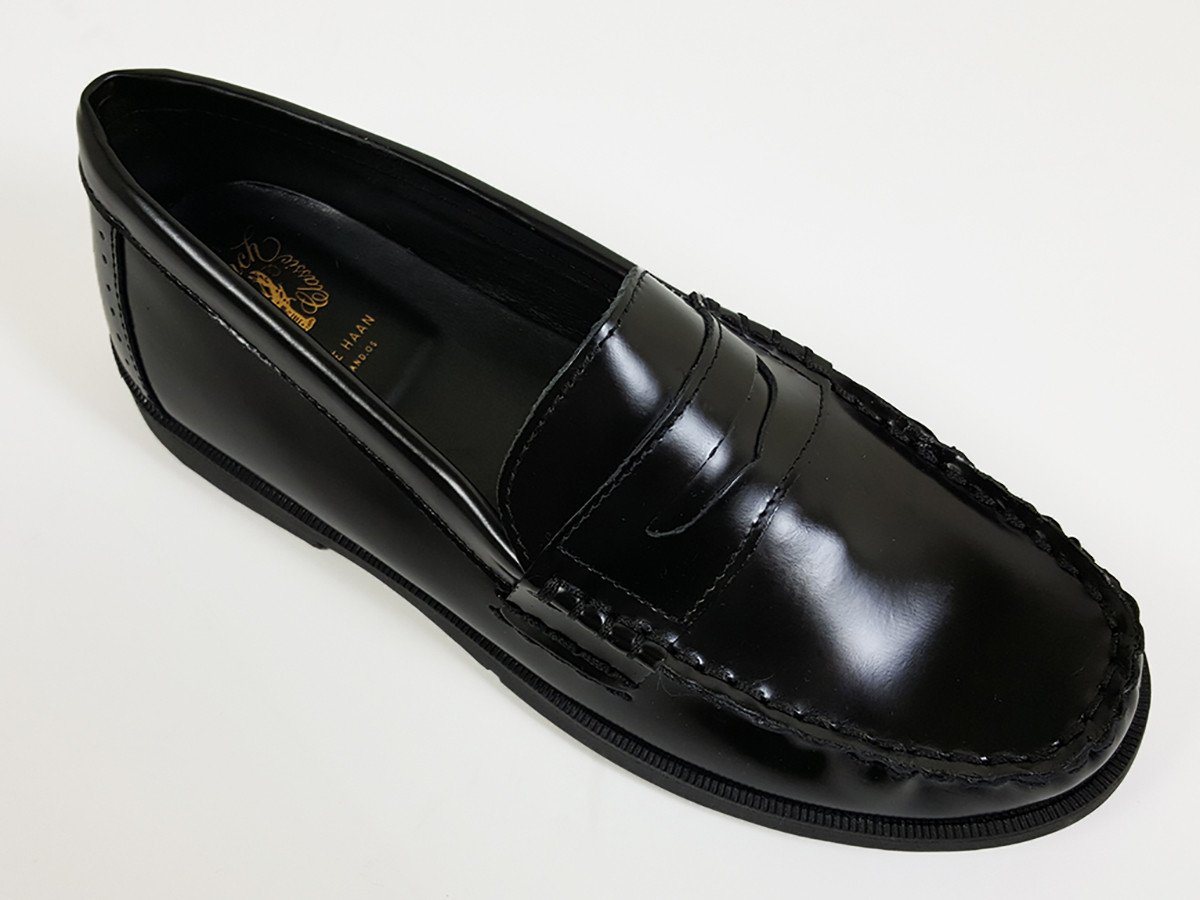 Cole Haan 21139 100% leather Boy's Shoes - Penny Loafer - Black, Slip-On Boys Shoes Cole Haan