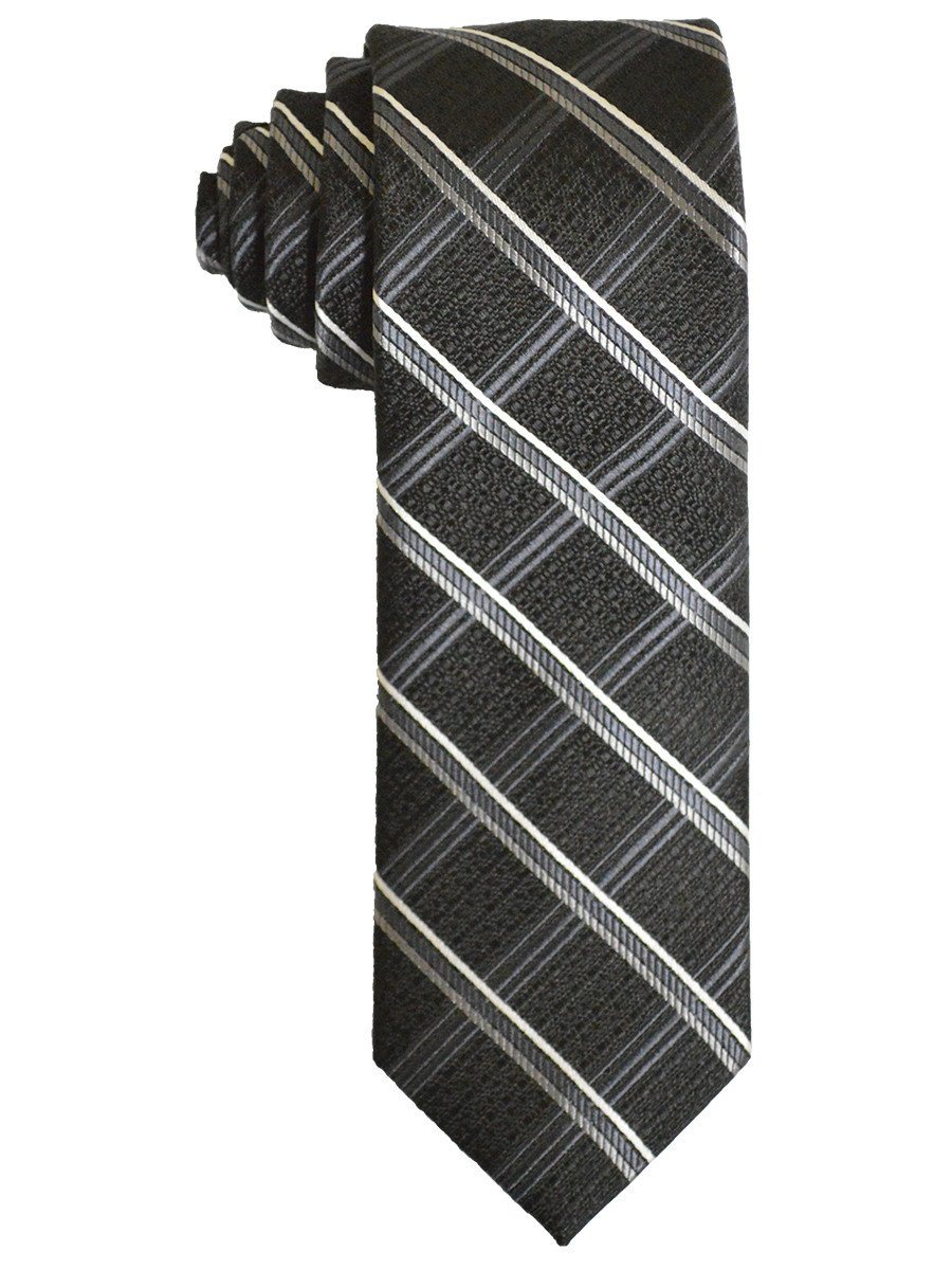 Boy's Tie 21249 Black/Silver Boys Tie Heritage House
