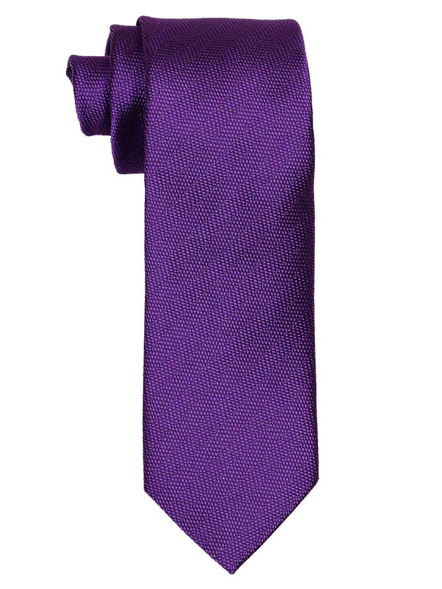 Heritage House 21479 100% Woven Silk Boy's Tie - Tonal Solid - Dark Purple Boys Tie Heritage House
