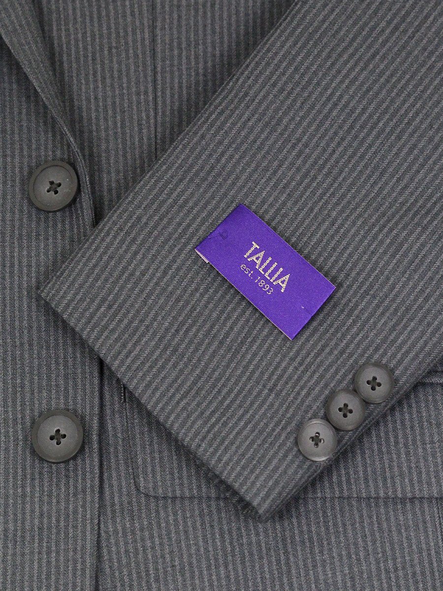 Tallia 21514 73% Polyester/ 27% Rayon Boy's Suit - Skinny Fit - Stripe - Gray Boys Suit Tallia