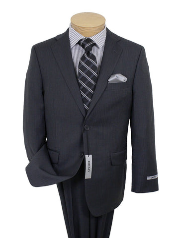 Image of DKNY 21648 100% Wool Boy's Suit - Tonal Stripe - Black / Charcoal Boys Suit DKNY 
