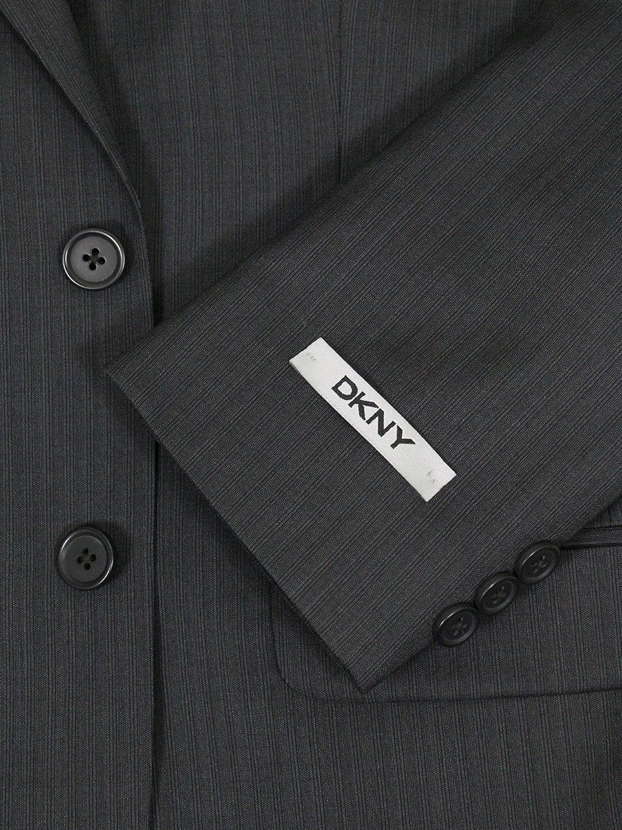 DKNY 21648 100% Wool Boy's Suit - Tonal Stripe - Black / Charcoal Boys Suit DKNY