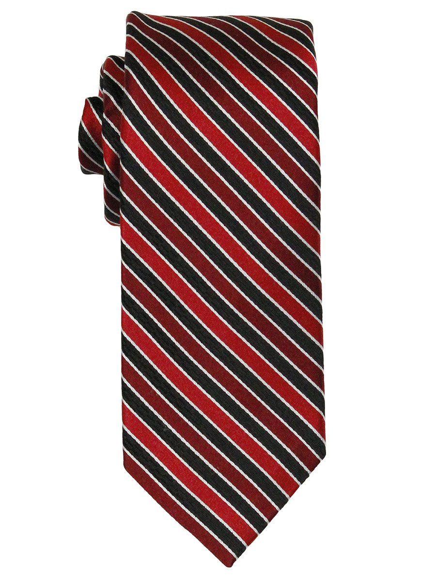 Heritage House 21777 100% Woven Silk Boy's Tie - Stripe - Red/Black Boys Tie Heritage House