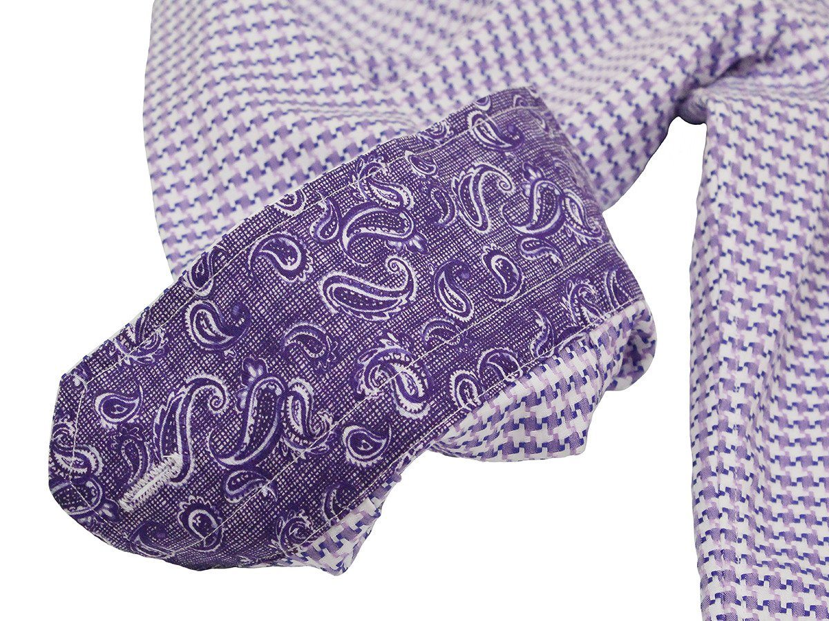 Boy's Sport Shirt 22297 Lavender Houndstooth Boys Sport Shirt Robert Graham
