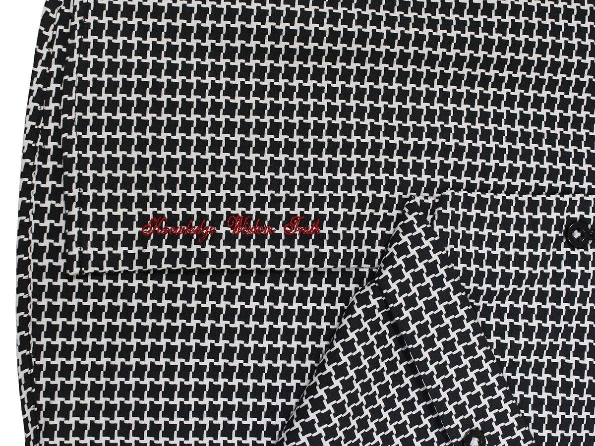 Boy's Sport Shirt 22331 Black Dobby Check Boys Sport Shirt Robert Graham