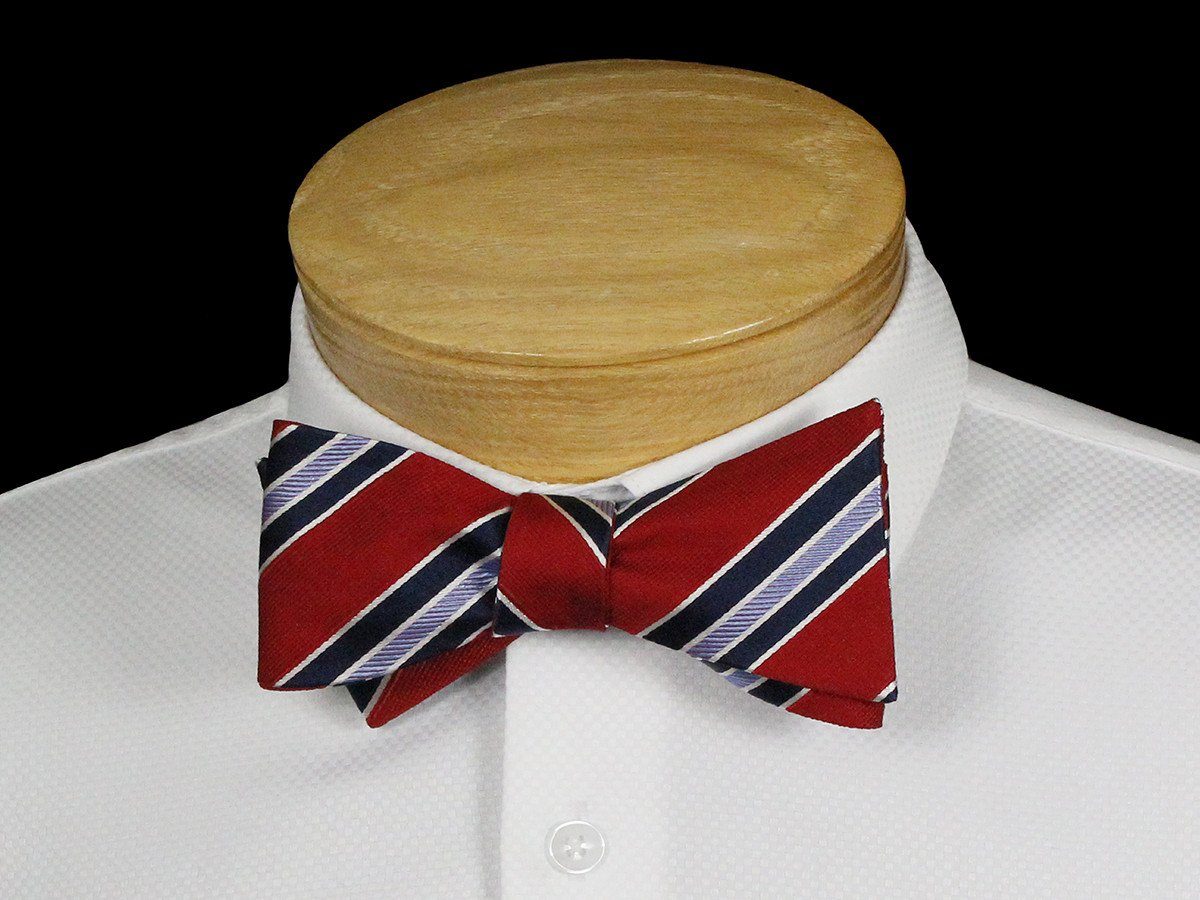 Boy's Bow Tie 22531 Red/Navy Stripe Boys Bow Tie Scotty Z