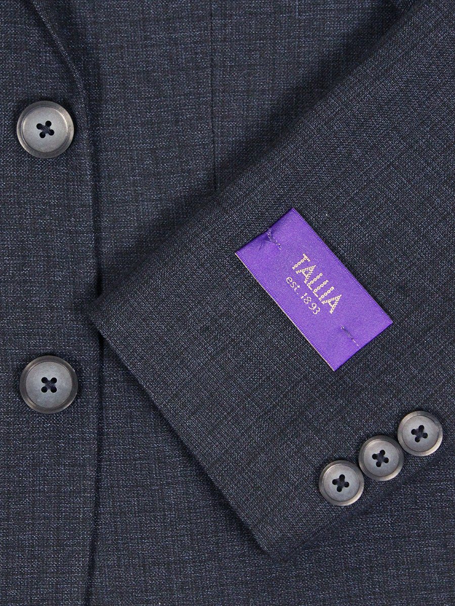 Tallia 22856 65% Polyester/ 35% Rayon Boy's Suit - Skinny Fit - Grid - Black/Blue Boys Suit Tallia