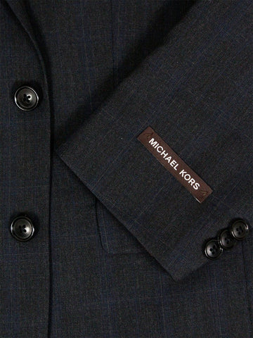 Image of Michael Kors 22871 100% Wool Boy's Suit - Plaid - Charcoal Boys Suit Michael Kors 