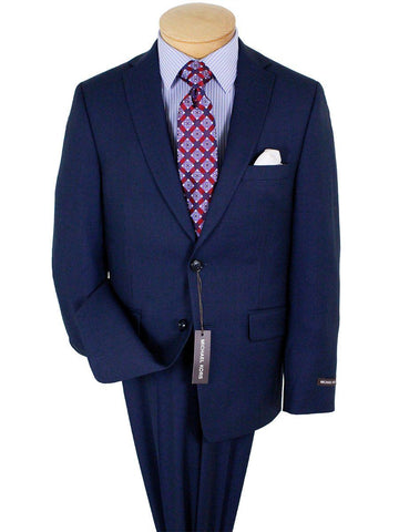 Image of Michael Kors 22965 100% Wool Boy's Suit - Nailhead Weave - Blue/charcoal Boys Suit Michael Kors 
