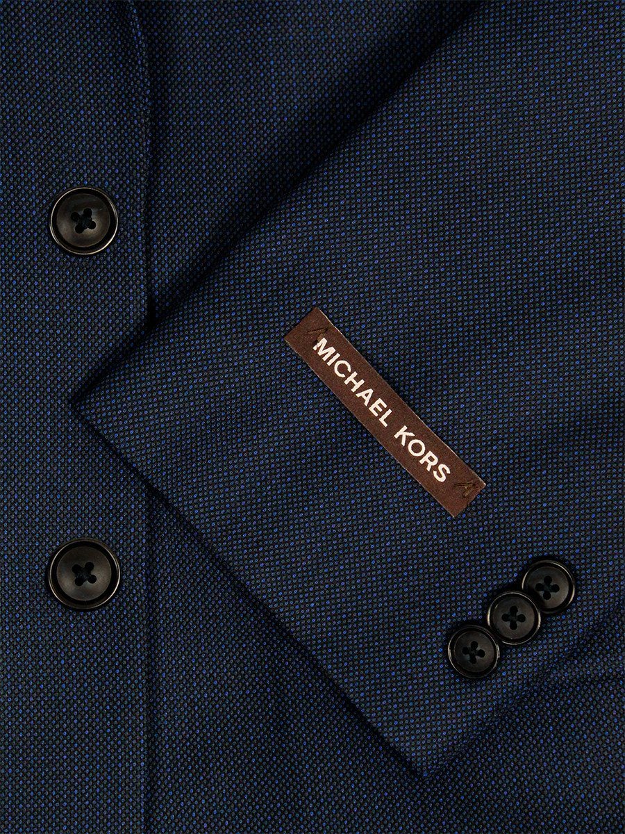 Michael Kors 22965 100% Wool Boy's Suit - Nailhead Weave - Blue/charcoal Boys Suit Michael Kors