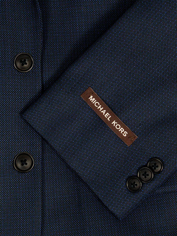 Image of Michael Kors 22965 100% Wool Boy's Suit - Nailhead Weave - Blue/charcoal Boys Suit Michael Kors 