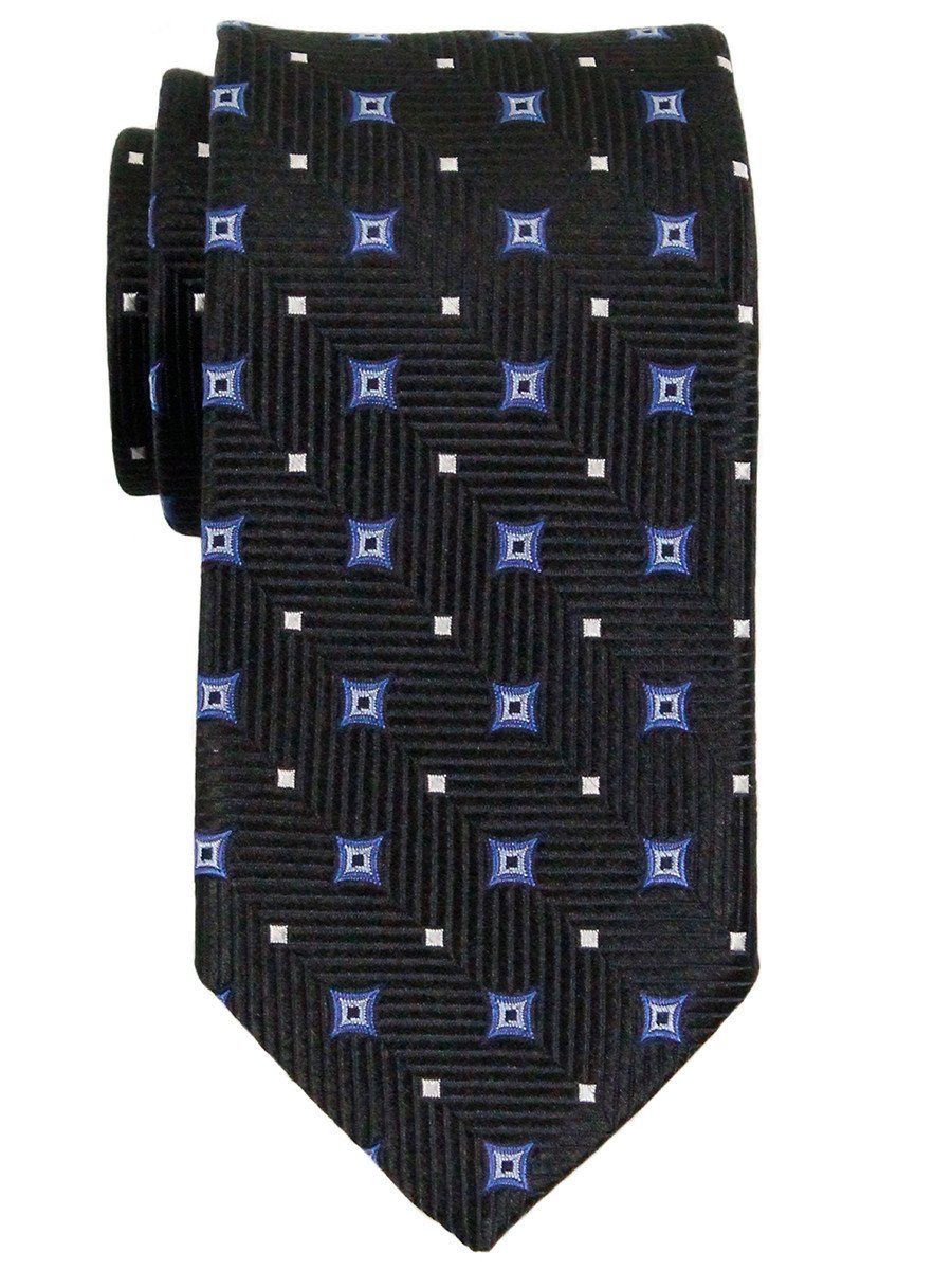Heritage House 23287 100% Woven Silk Boy's Tie - Neat - Black/Blue Boys Tie Heritage House