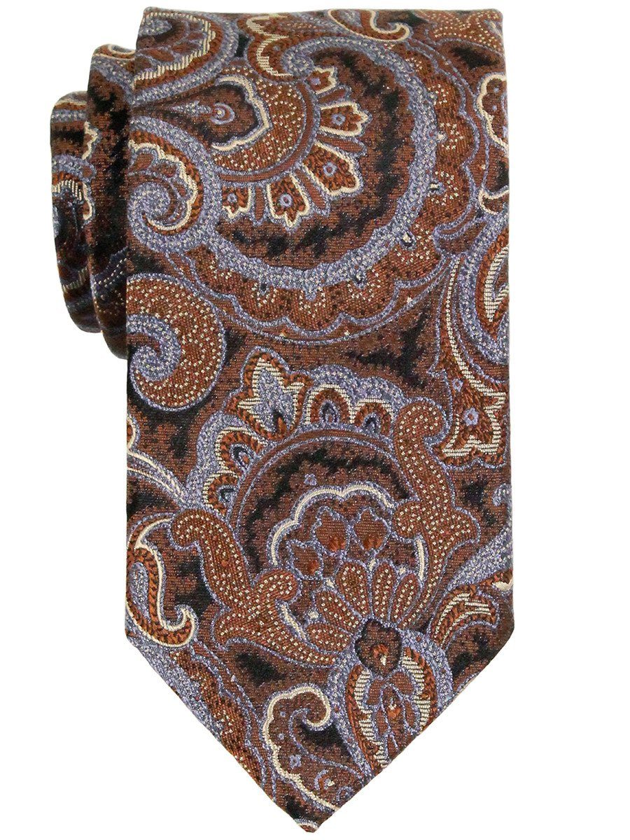 Heritage House 23315 100% Woven Silk Boy's Tie - Paisley - Brown/Blue Boys Tie Heritage House