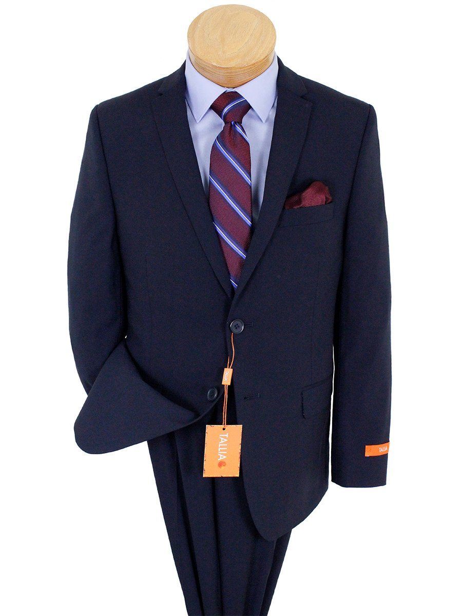 Tallia 23340 52% Wool/ 46% Polyester/ 2% Elastane Boy's Skinny Fit Suit - Solid - Navy Boys Suit Tallia 