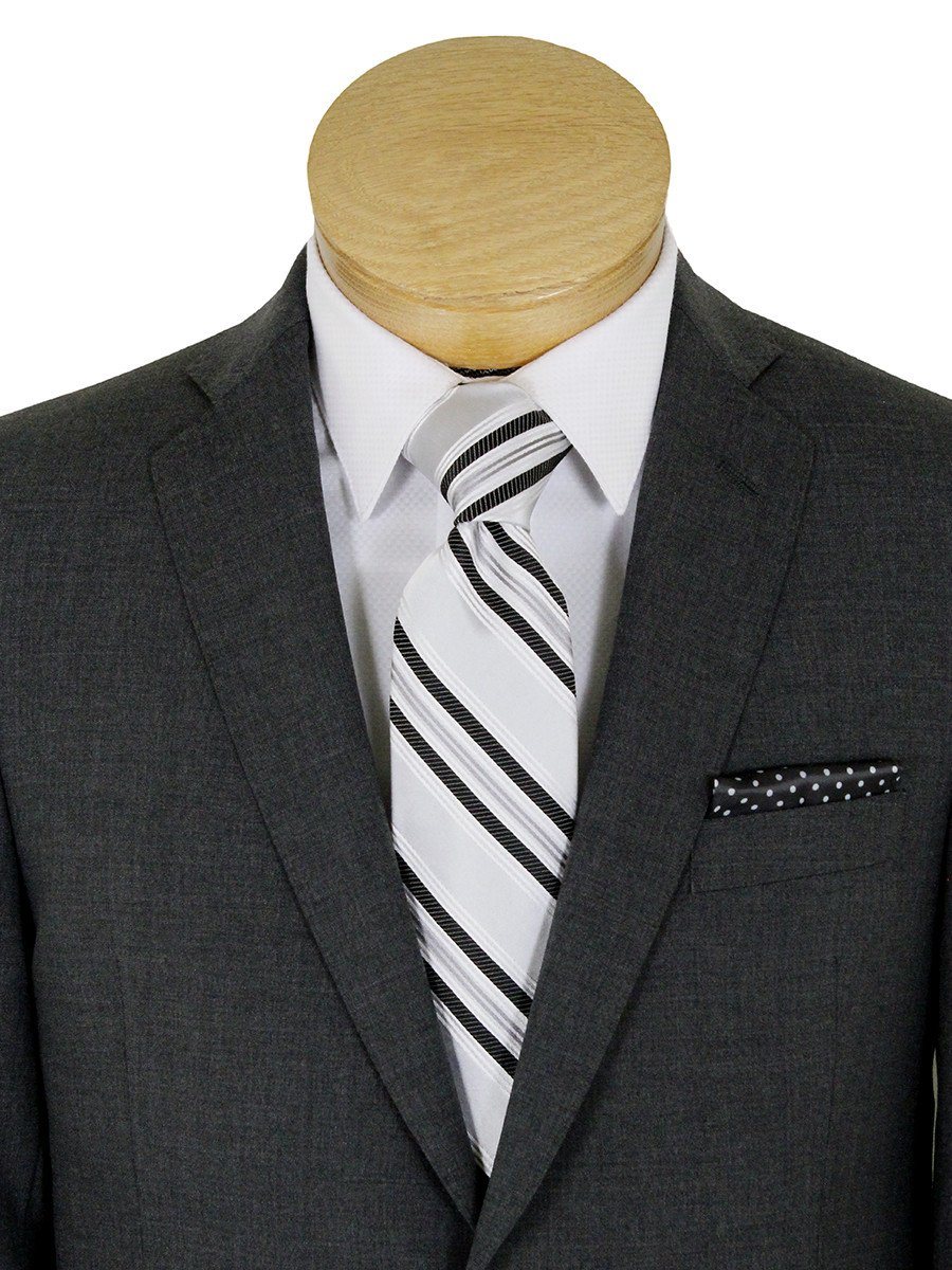 Tallia 23367 52% Wool/ 46% Polyester/ 2% Elastane Boy's Suit - Solid - Gray Boys Suit Tallia 