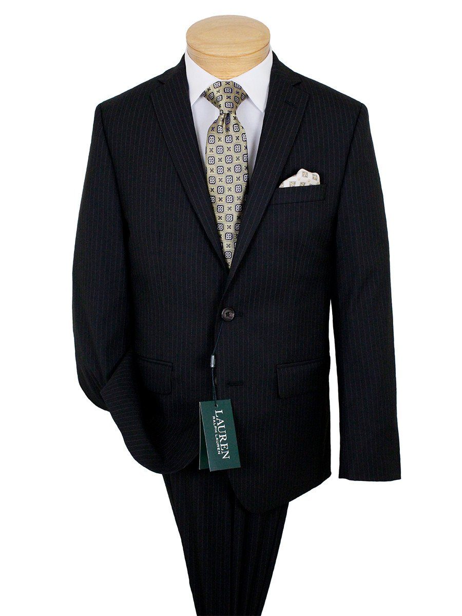 Lauren Ralph Lauren 23468 65% Polyester/ 35% Rayon Boy's Suit Separate Jacket- Stripe - Black Boys Suit Separate Jacket Lauren 