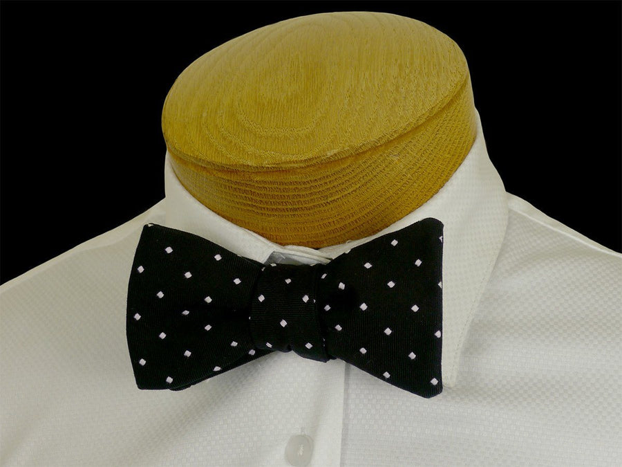 Boy's Bow Tie 23572 Black/White Dot Boys Bow Tie High Cotton 