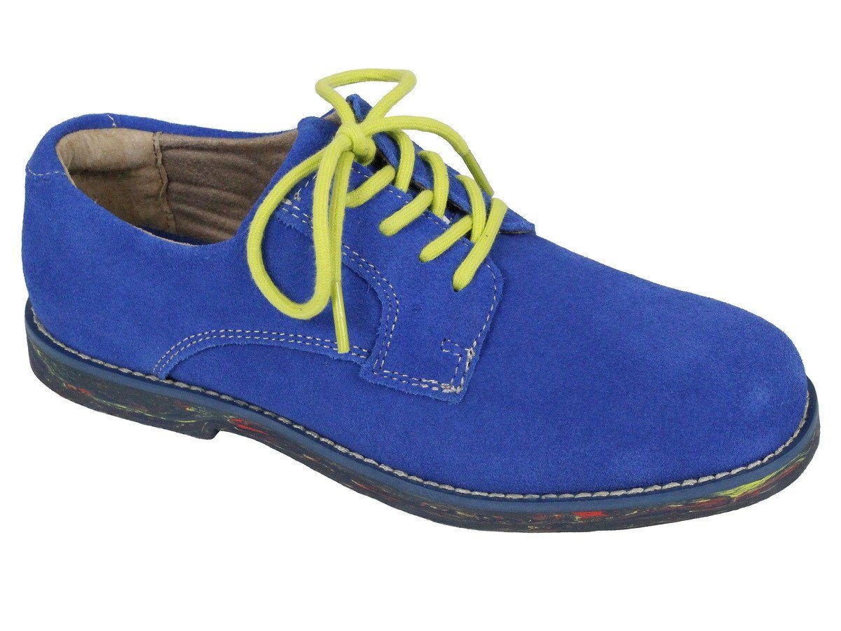 Florsheim 23582 Suede Boy's Shoe - Nubuck Oxford - Electric Blue Boys Shoes Florsheim