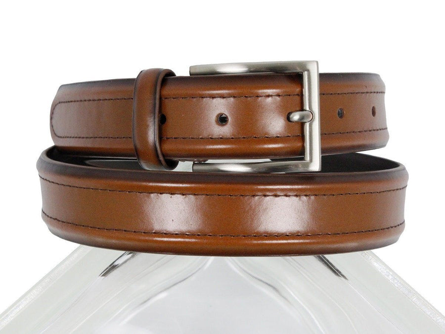 Florsheim 23603 100% Genuine Leather Boy's Belt - Double Stitch - Cogn Boys Belt Florsheim 