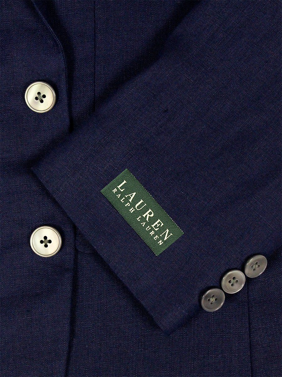 Lauren Ralph Lauren 23993 100% Linen Boy's Suit Separate Jacket - Solid Linen - Navy Boys Suit Separate Jacket Lauren