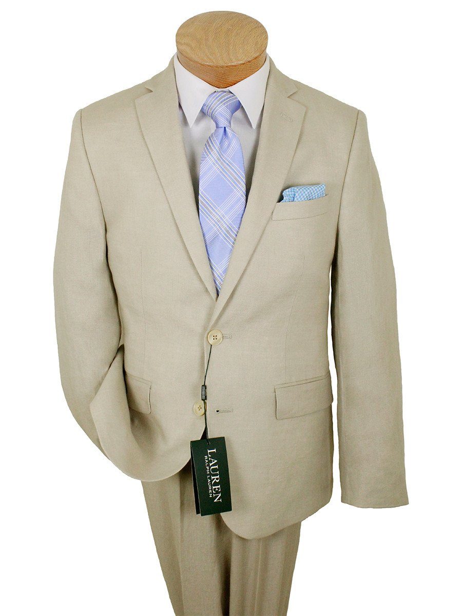 Lauren Ralph Lauren 24000 100% Linen Boy's Suit Separate Jacket - Solid Linen - Tan Boys Suit Separate Jacket Lauren 