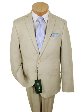 Image of Lauren Ralph Lauren 24000 100% Linen Boy's Suit Separate Jacket - Solid Linen - Tan Boys Suit Separate Jacket Lauren 