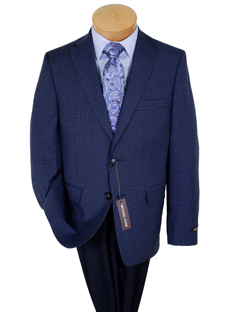 Michael Kors 24292 100% Wool Boy's Sport Coat Check Navy
