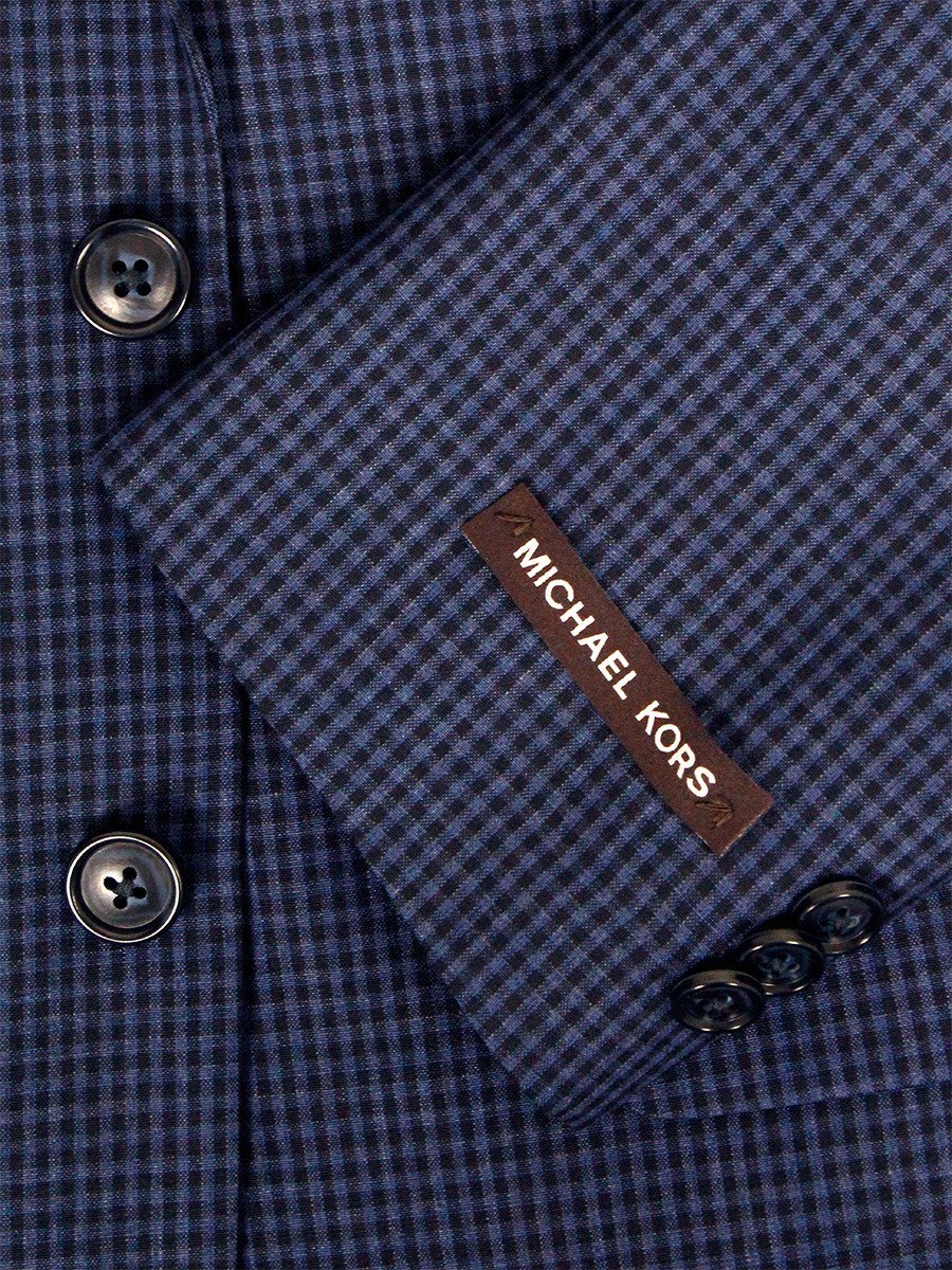 Michael Kors 24292 100% Wool Boy's Sport Coat - Check - Navy Boys Sport Coat Michael Kors