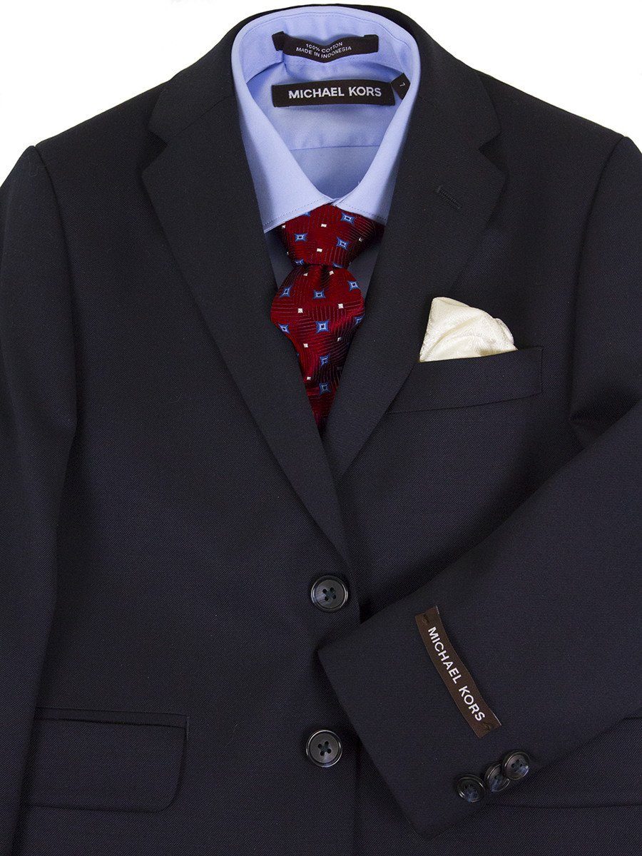 Michael Kors 24467 100% Wool Suit - Solid - Navy Boys Suit Michael Kors 