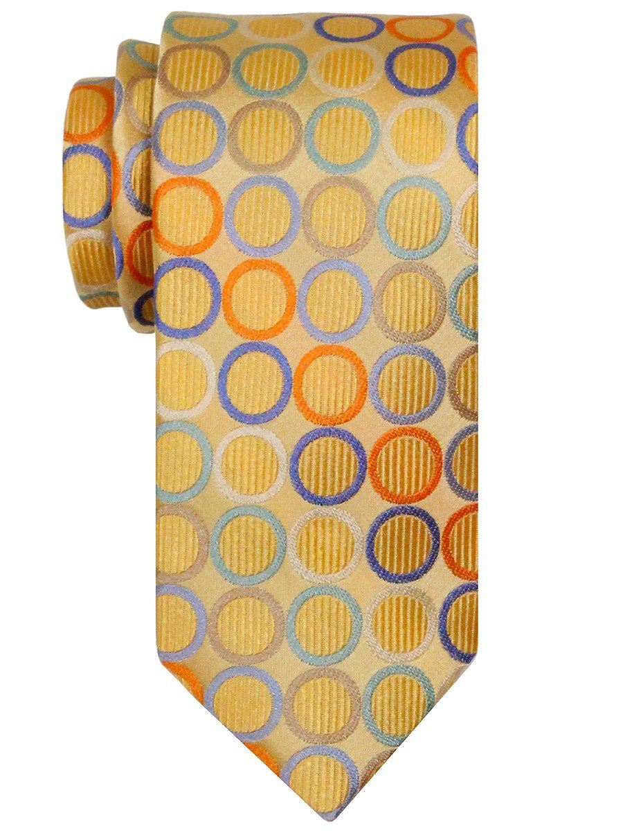 Heritage House 24508 100% Silk Boy's Tie - Rings - Yellow Boys Tie Heritage House