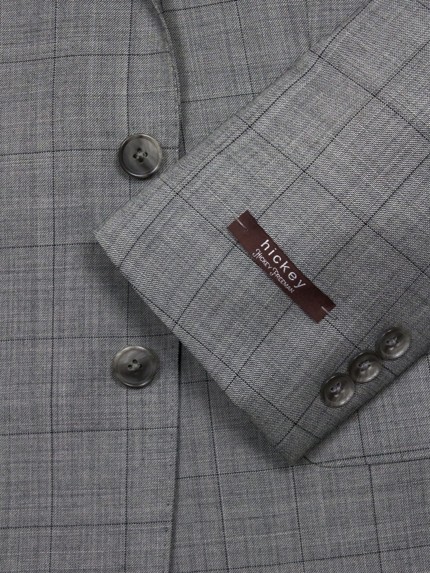 Hickey 24632 100% Wool Boy's Suit - Plaid - Gray Boys Suit Hickey Freeman