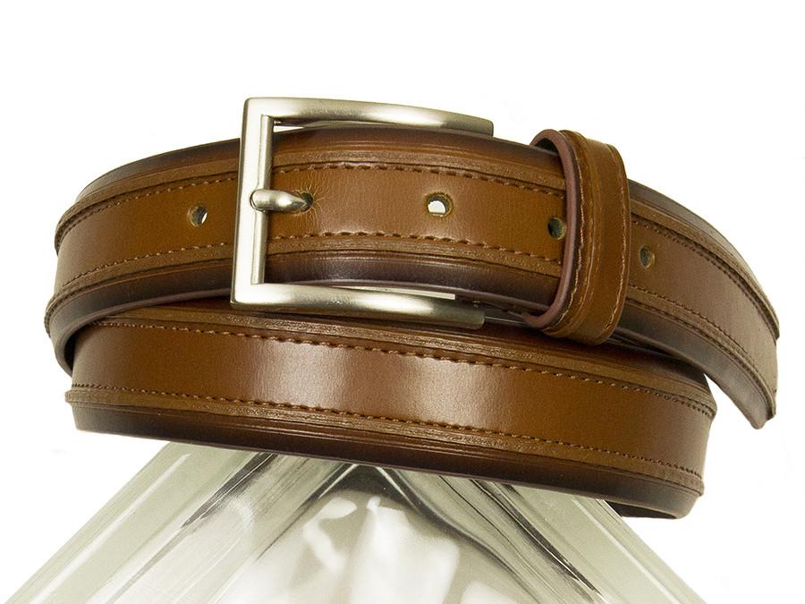 Florsheim 24657 100% Genuine Leather Boy's Belt - Double Ribbed - Cogn Boys Belt Florsheim 