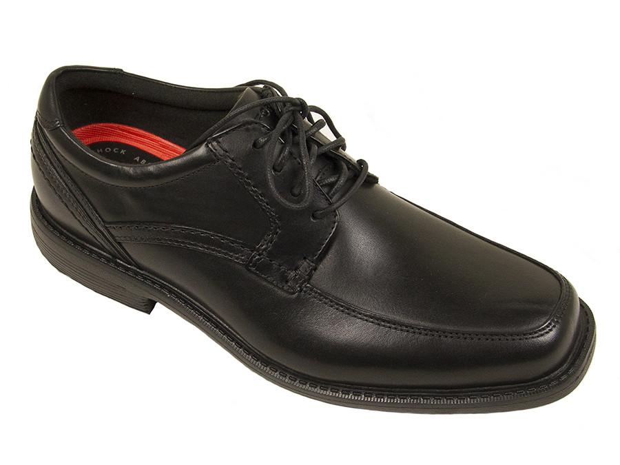 Rockport 24708 100% Leather Upper Boy's Shoe - Oxford - Apron Toe - Black Boys Shoes Rockport 