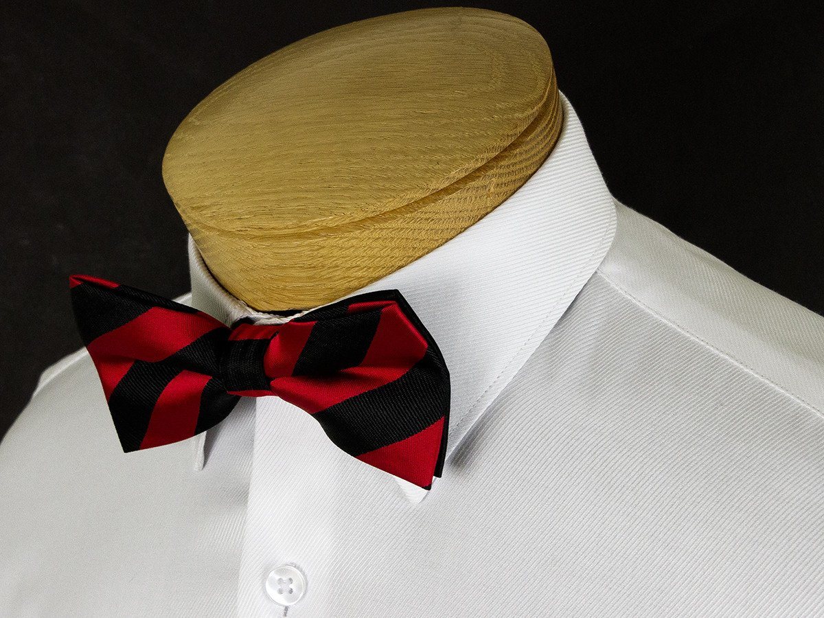 Boy's Bow Tie 24918 Black/Red Stripe Boys Bow Tie Status